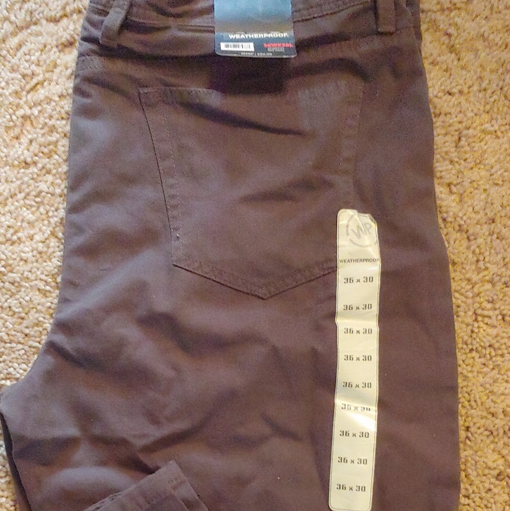 NWT Weatherproof gray pants jeans cut 36x30
